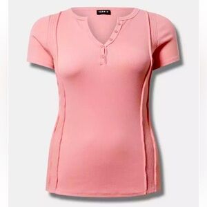 Torrid Paneled Henley Top